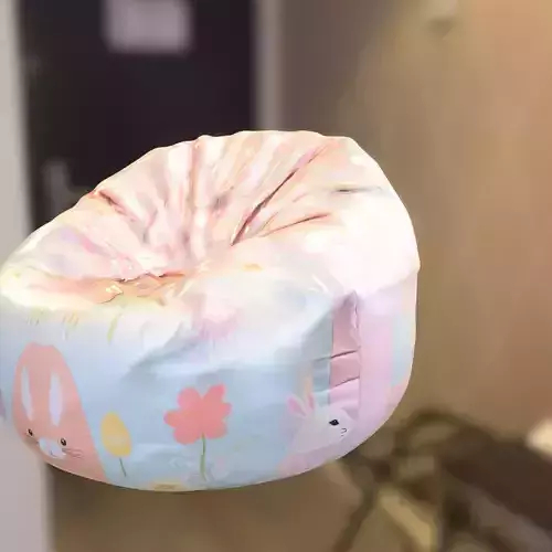 Cute Bunny Bean Bag Chair Low-poly 3D model
