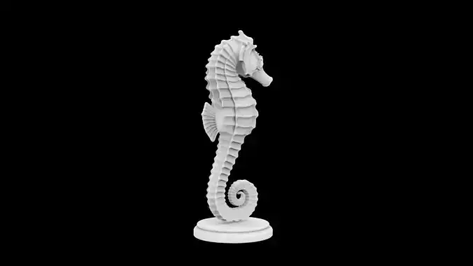 Seahorse Sculpture 3D Print Model 3D print model