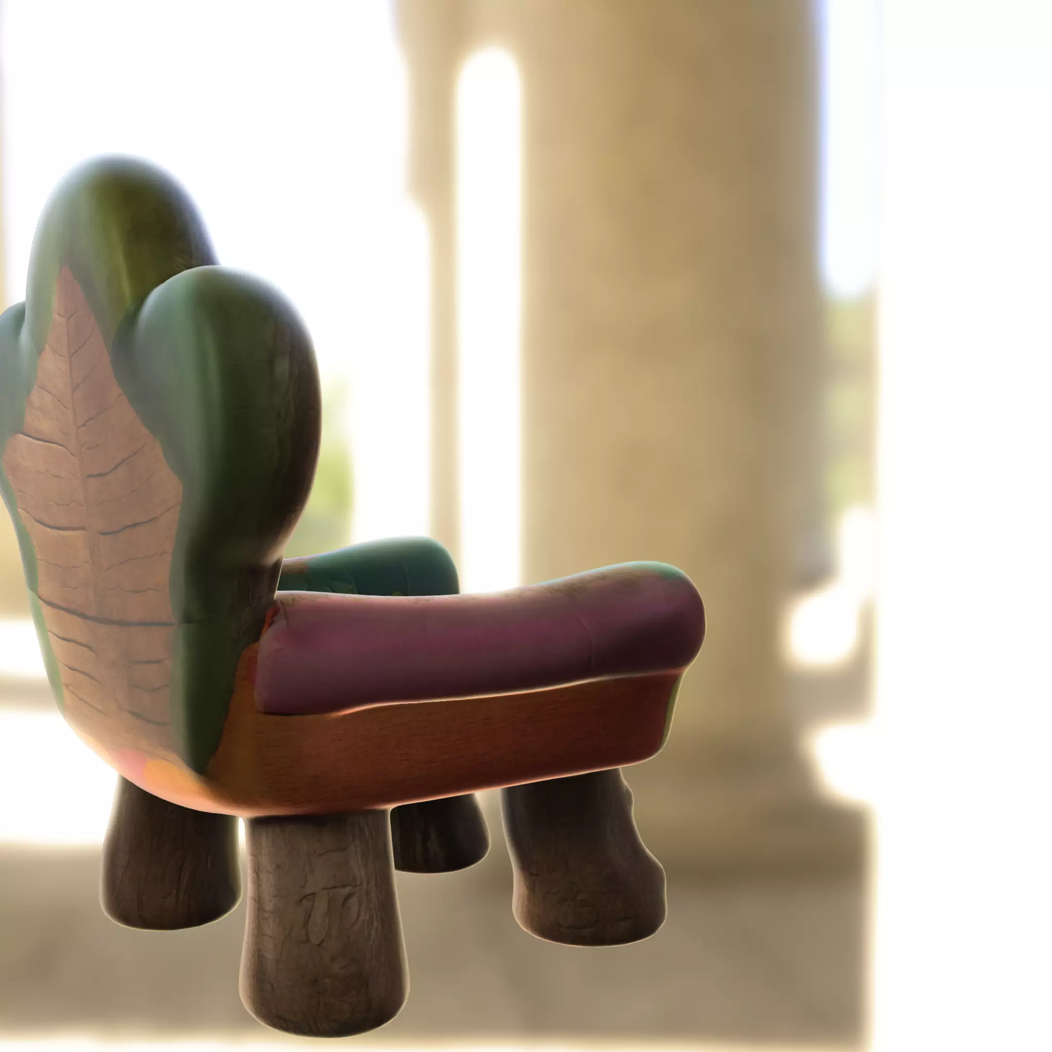 Enchanted Forest Throne Low-poly 3D model_3