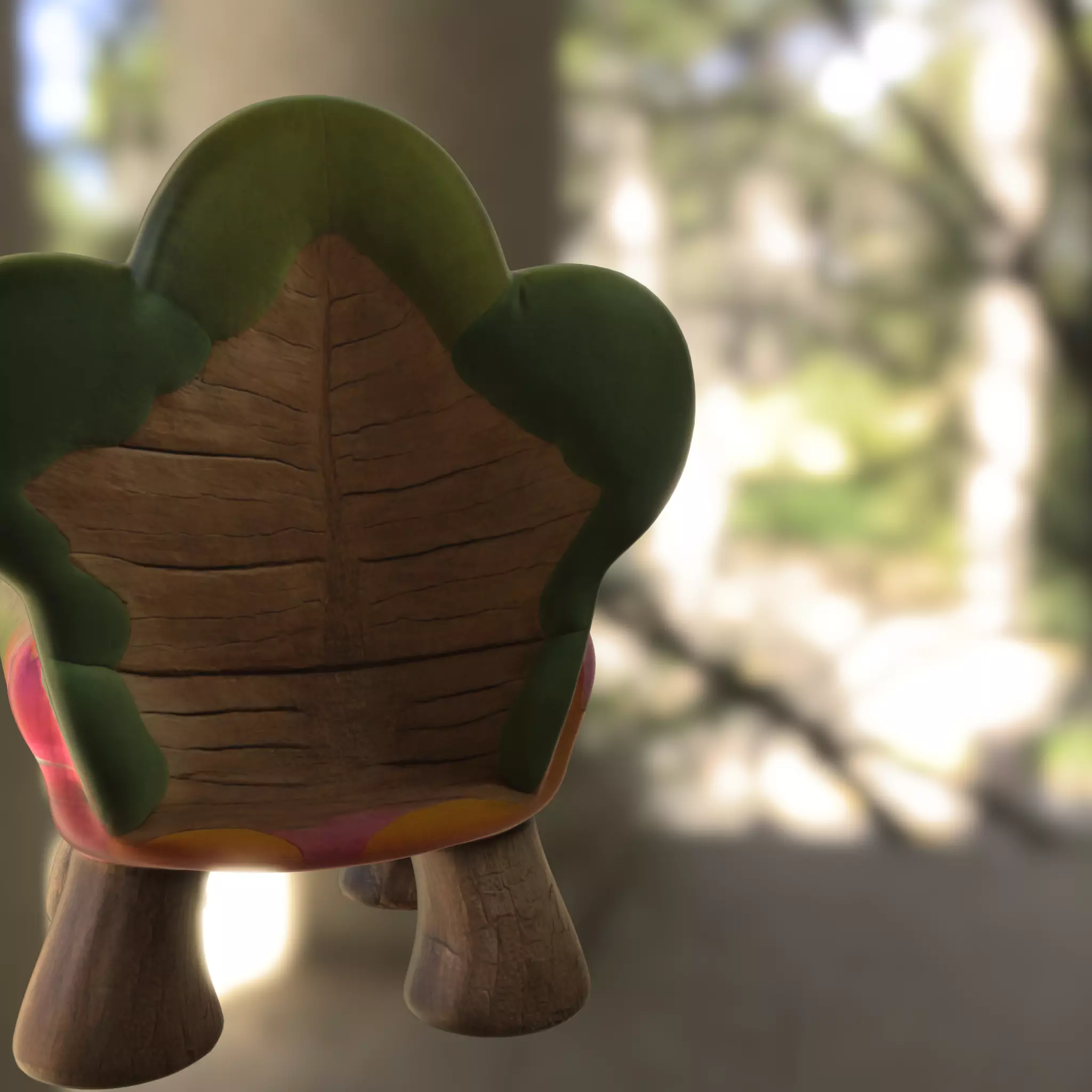 Enchanted Forest Throne Low-poly 3D model_2