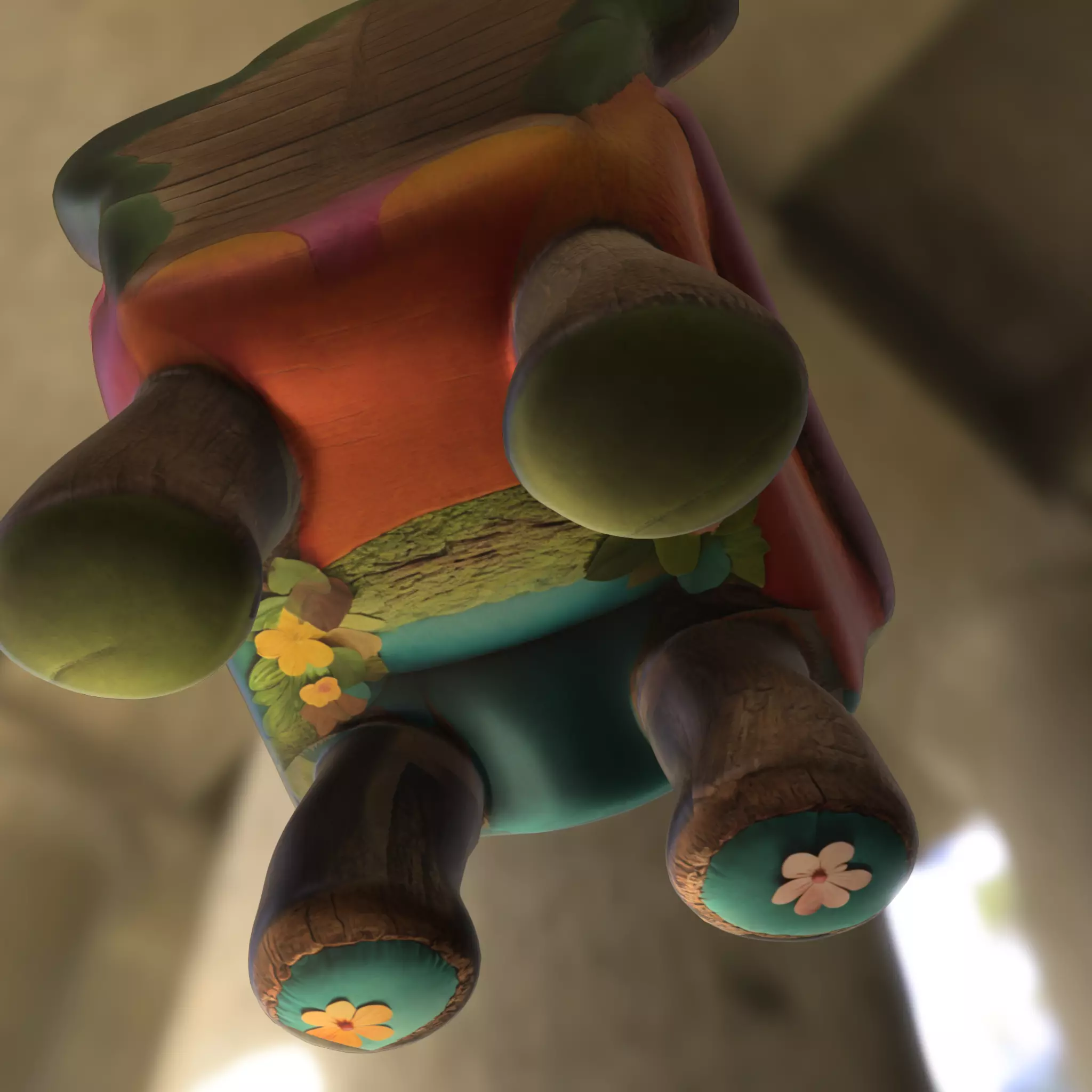 Enchanted Forest Throne Low-poly 3D model_4