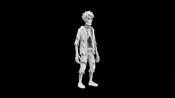 Zombie Survivor Skeleton 3D Print Model