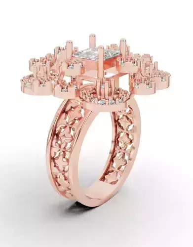 Royal Bloom Cocktail Ring