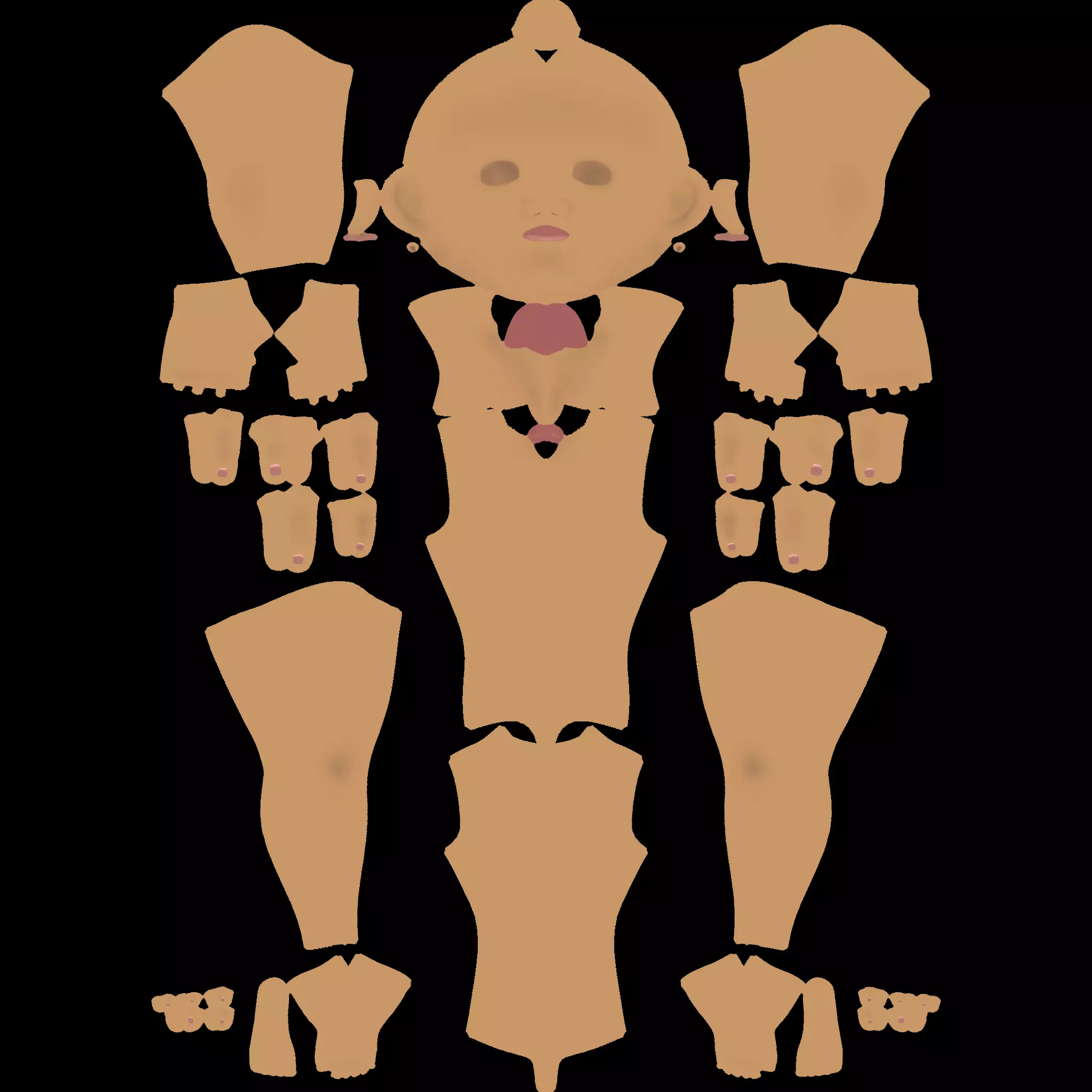 Habi Egyptian Pharaonic Cartoon Characters Low-poly 3D model_31