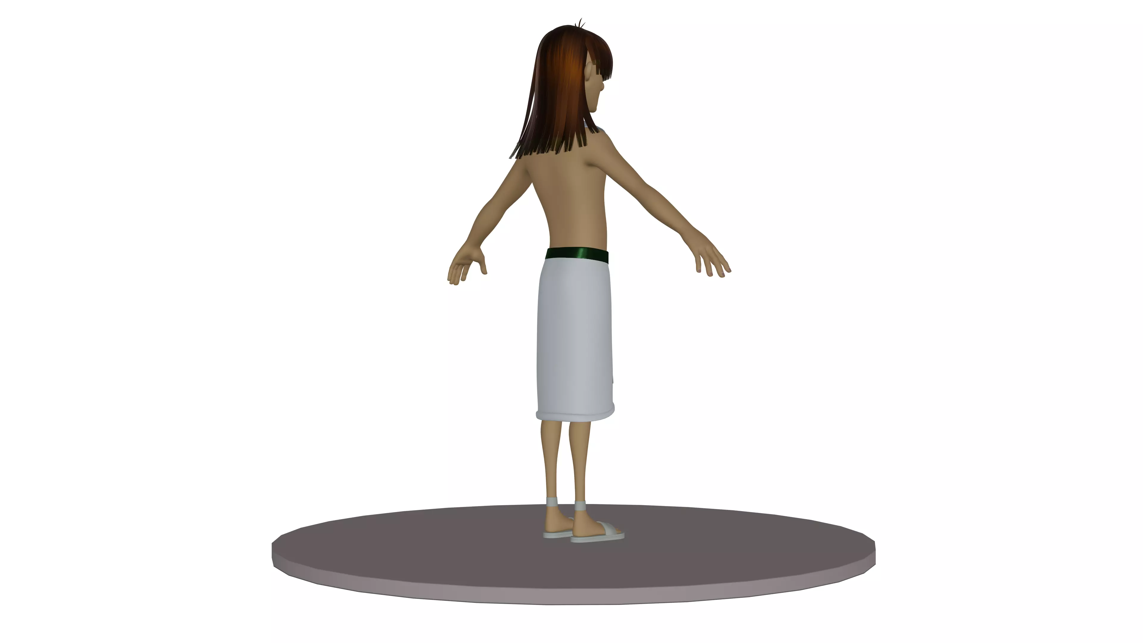 Habi Egyptian Pharaonic Cartoon Characters Low-poly 3D model_10