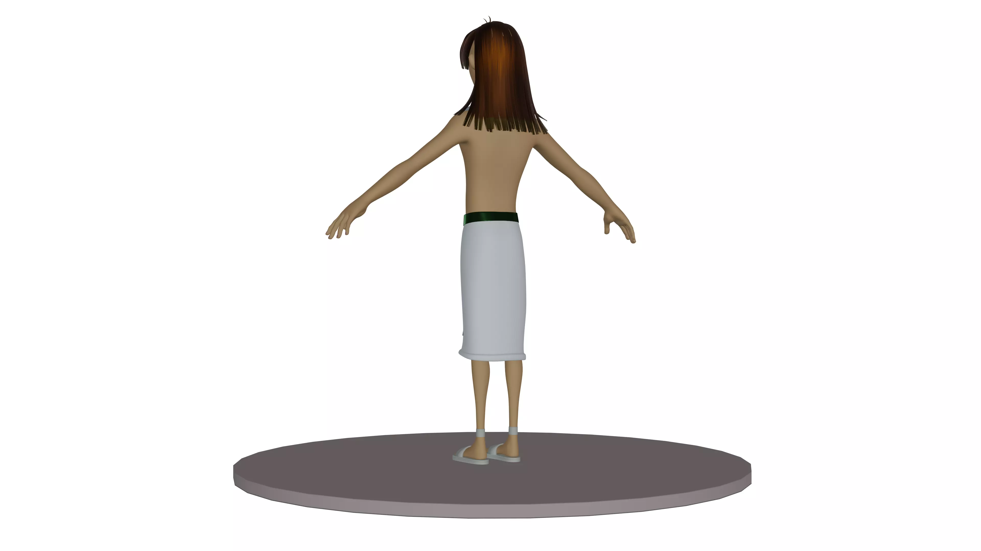 Habi Egyptian Pharaonic Cartoon Characters Low-poly 3D model_9