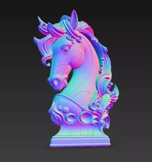 Artistic Horse Statue Elegant Decorative Desktop Sculpture 3D print model_13