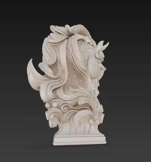 Artistic Horse Statue Elegant Decorative Desktop Sculpture 3D print model_26