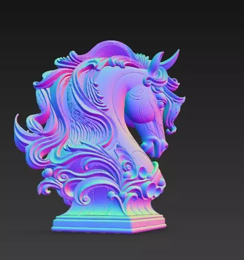 Artistic Horse Statue Elegant Decorative Desktop Sculpture 3D print model_17