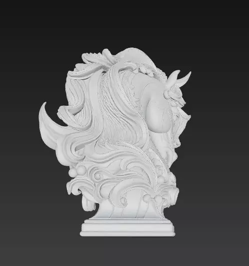 Artistic Horse Statue Elegant Decorative Desktop Sculpture 3D print model_7