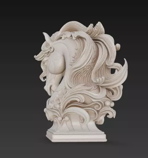 Artistic Horse Statue Elegant Decorative Desktop Sculpture 3D print model_28