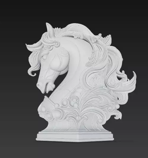 Artistic Horse Statue Elegant Decorative Desktop Sculpture 3D print model_10
