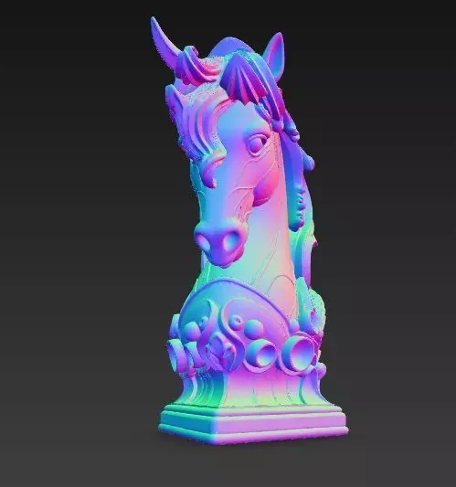 Artistic Horse Statue Elegant Decorative Desktop Sculpture 3D print model_14