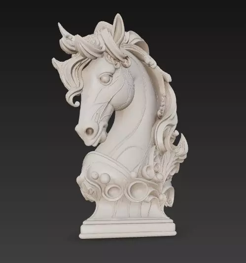 Artistic Horse Statue Elegant Decorative Desktop Sculpture 3D print model_2