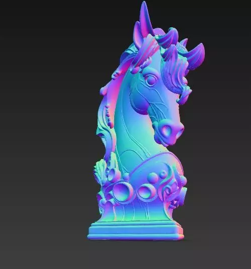 Artistic Horse Statue Elegant Decorative Desktop Sculpture 3D print model_15