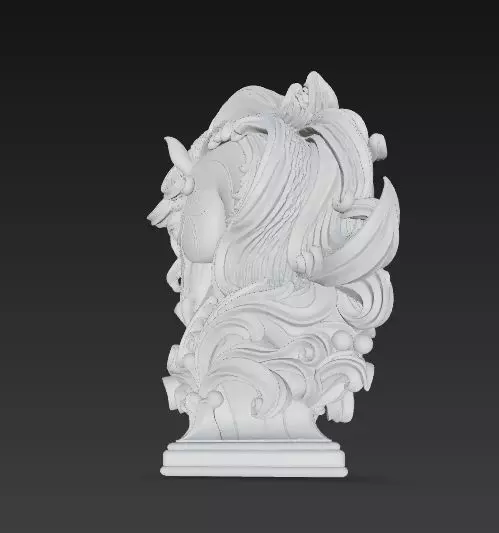 Artistic Horse Statue Elegant Decorative Desktop Sculpture 3D print model_9