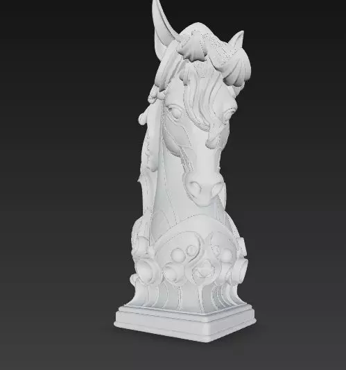 Artistic Horse Statue Elegant Decorative Desktop Sculpture 3D print model_4