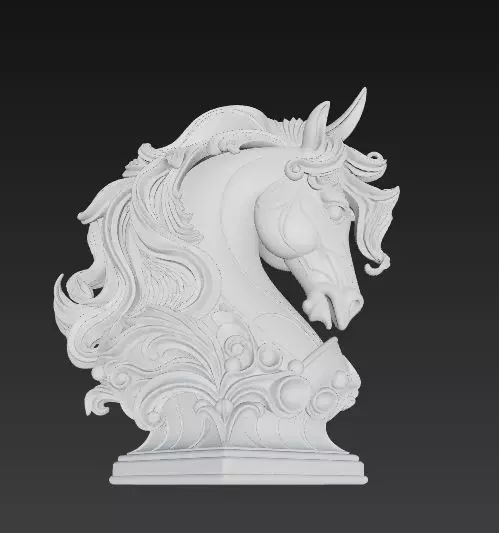 Artistic Horse Statue Elegant Decorative Desktop Sculpture 3D print model_6