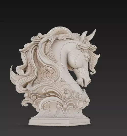 Artistic Horse Statue Elegant Decorative Desktop Sculpture 3D print model_25