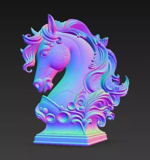 Artistic Horse Statue Elegant Decorative Desktop Sculpture 3D print model_21