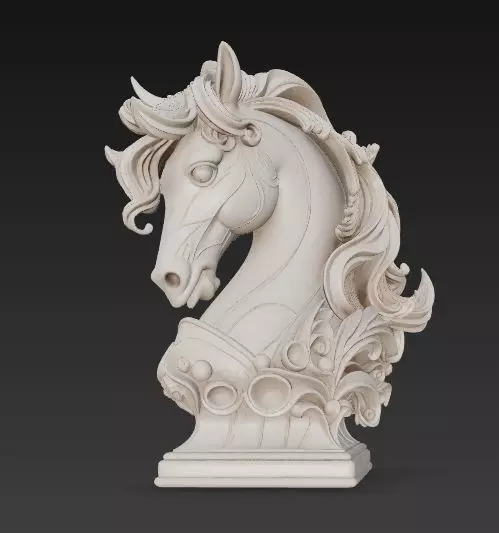 Artistic Horse Statue Elegant Decorative Desktop Sculpture 3D print model_1