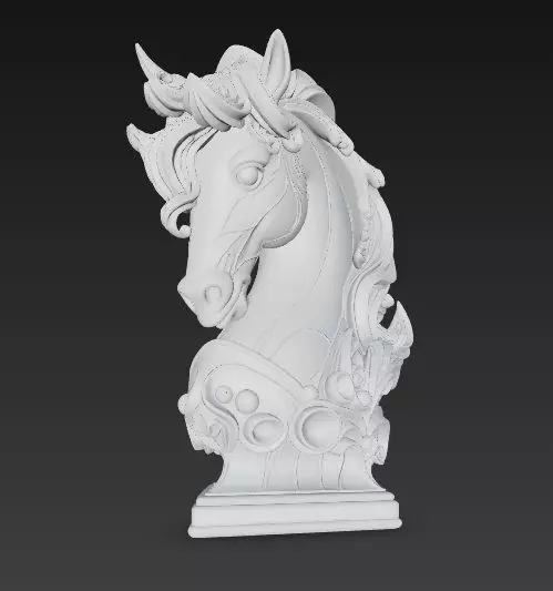 Artistic Horse Statue Elegant Decorative Desktop Sculpture 3D print model_3