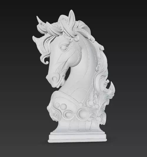 Artistic Horse Statue Elegant Decorative Desktop Sculpture 3D print model_11