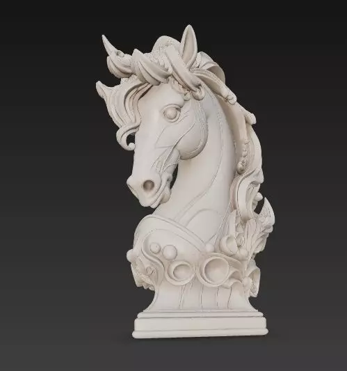 Artistic Horse Statue Elegant Decorative Desktop Sculpture 3D print model_12