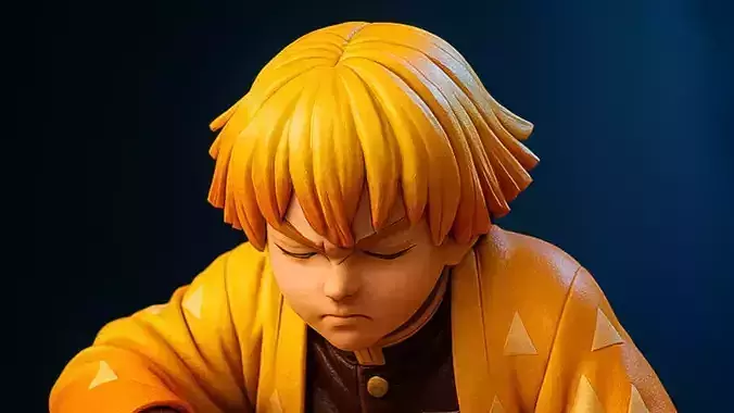 Zenitsu Agatsuma Demon Slayer - 3D Print Model 3D print model