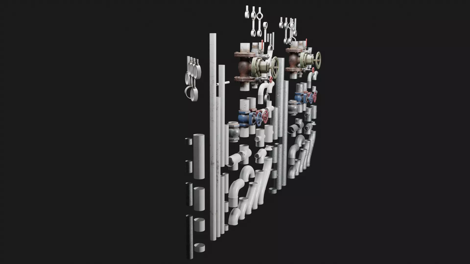Modular Pipes Collection - Low-Poly 3D Assets Low-poly 3D model_10