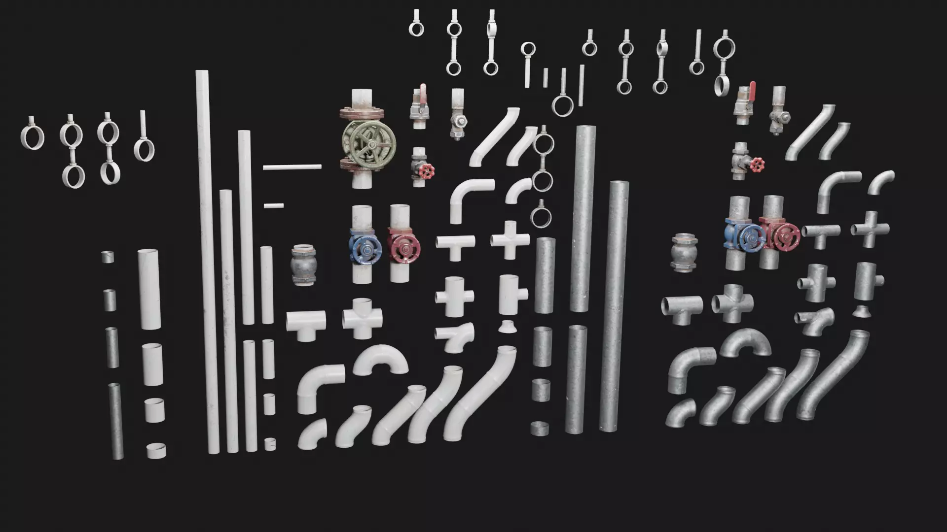 Modular Pipes Collection - Low-Poly 3D Assets Low-poly 3D model_5