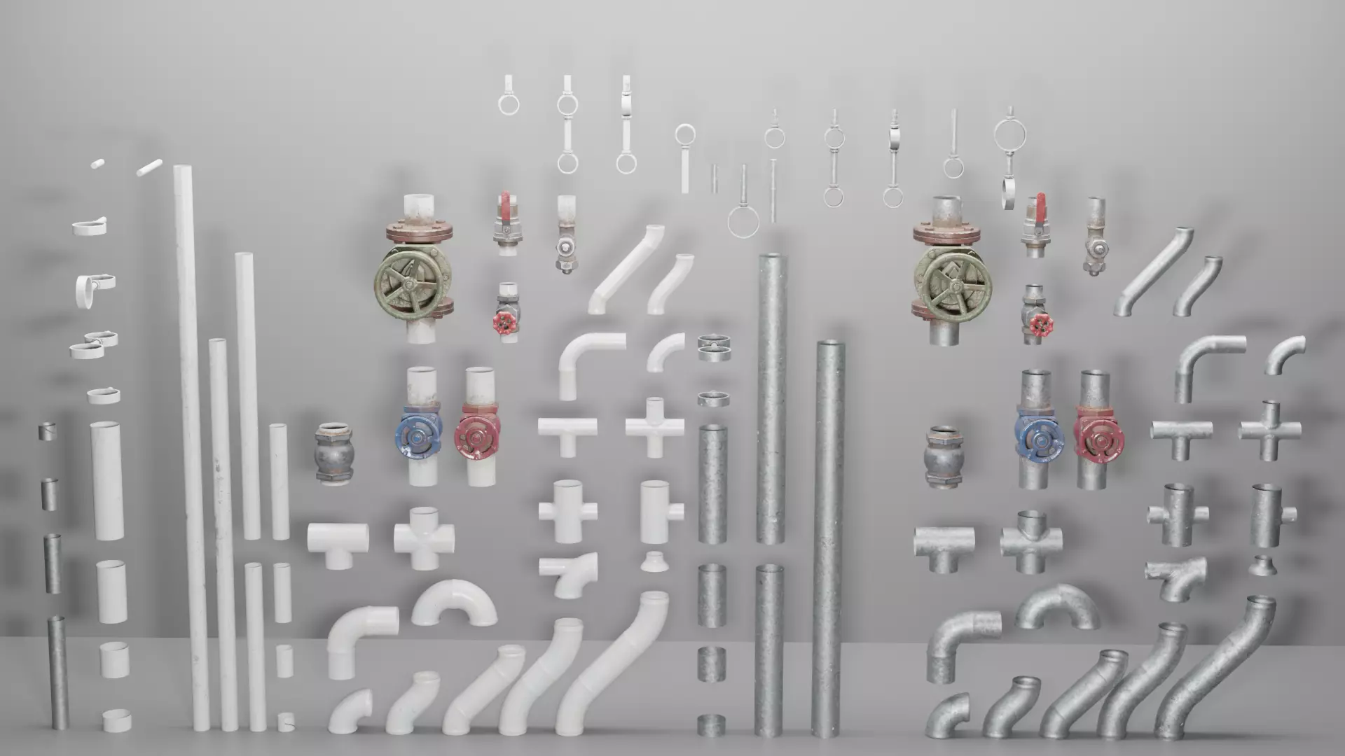 Modular Pipes Collection - Low-Poly 3D Assets Low-poly 3D model_4