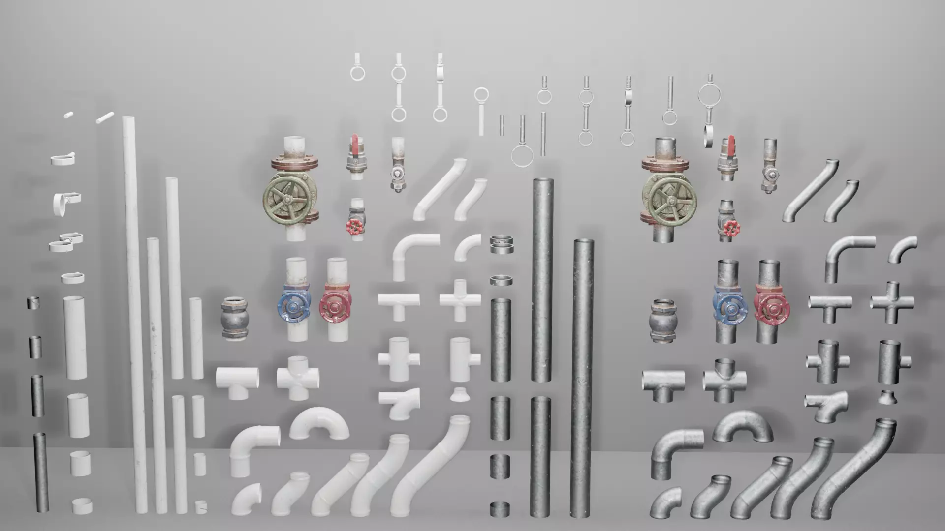 Modular Pipes Collection - Low-Poly 3D Assets Low-poly 3D model_3