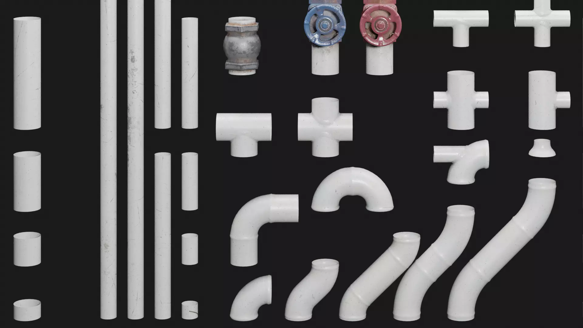 Modular Pipes Collection - Low-Poly 3D Assets Low-poly 3D model_6