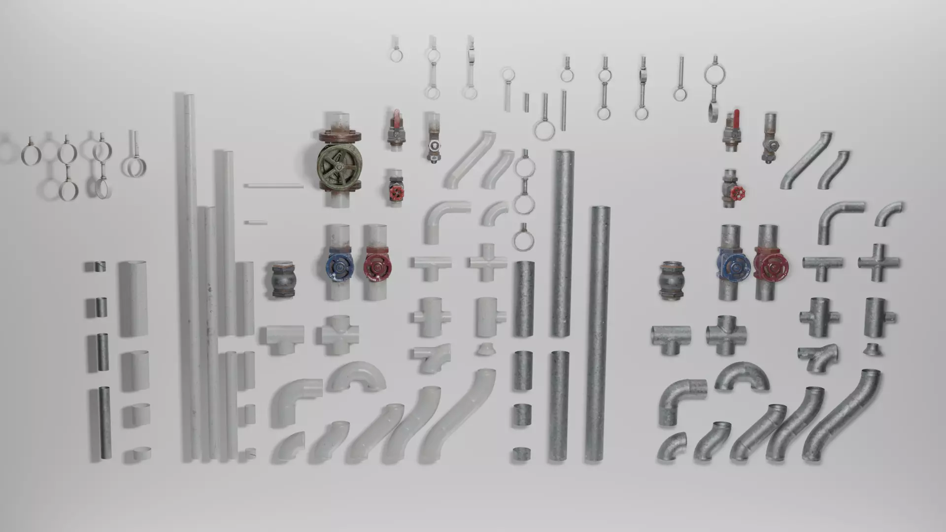 Modular Pipes Collection - Low-Poly 3D Assets Low-poly 3D model_2