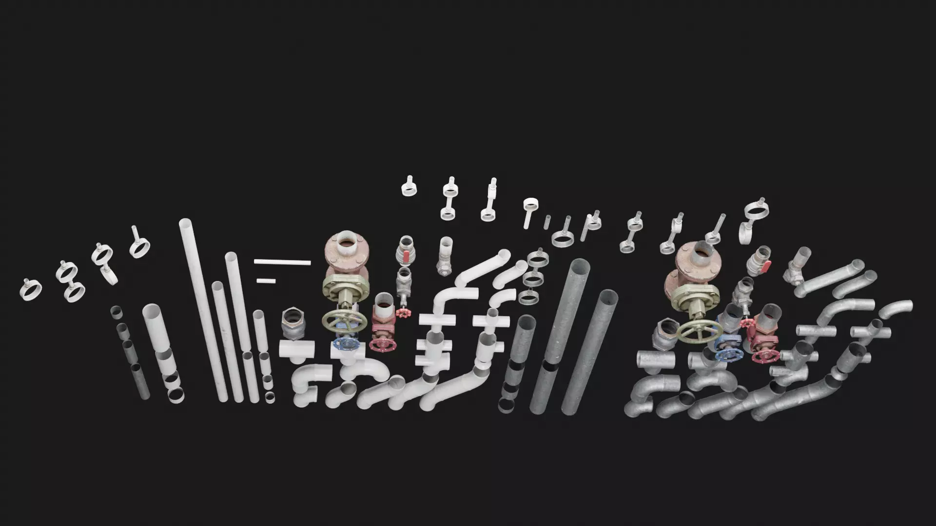 Modular Pipes Collection - Low-Poly 3D Assets Low-poly 3D model_8