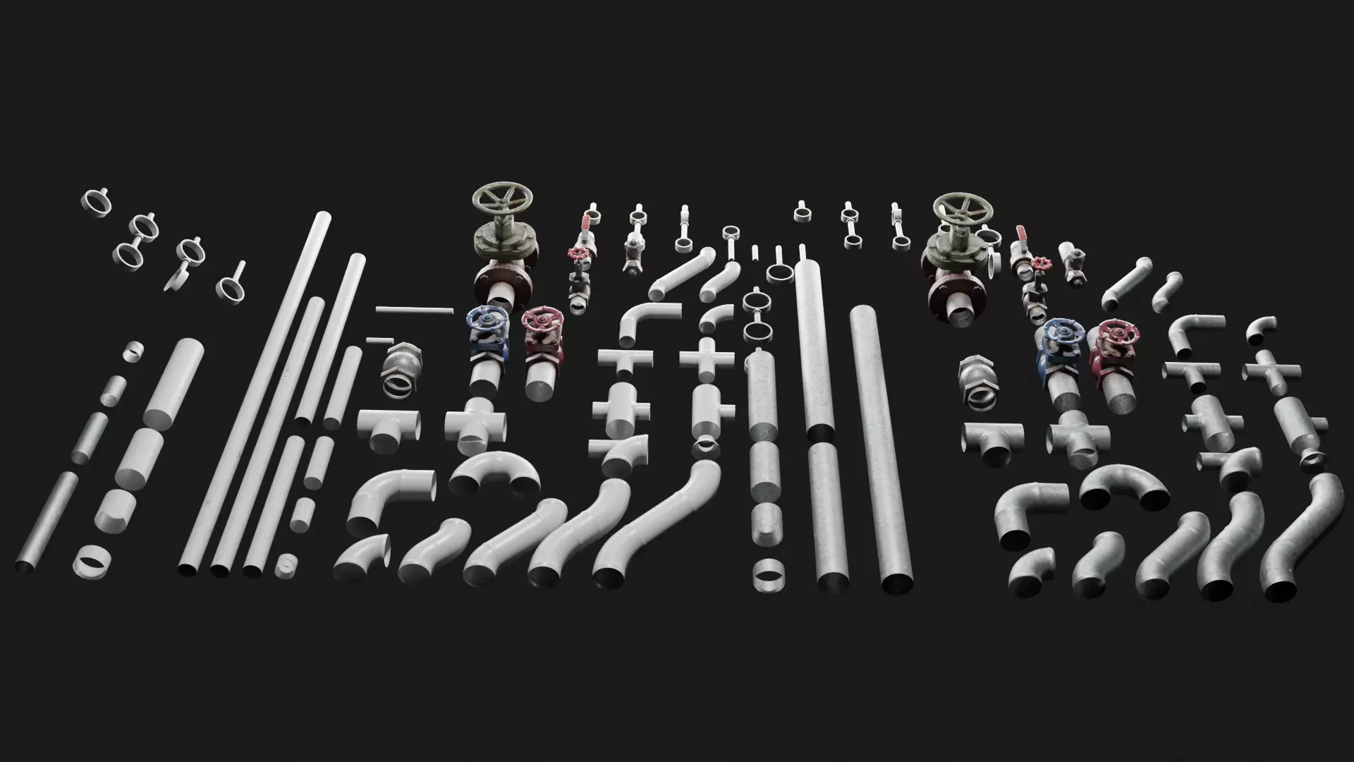 Modular Pipes Collection - Low-Poly 3D Assets Low-poly 3D model_7