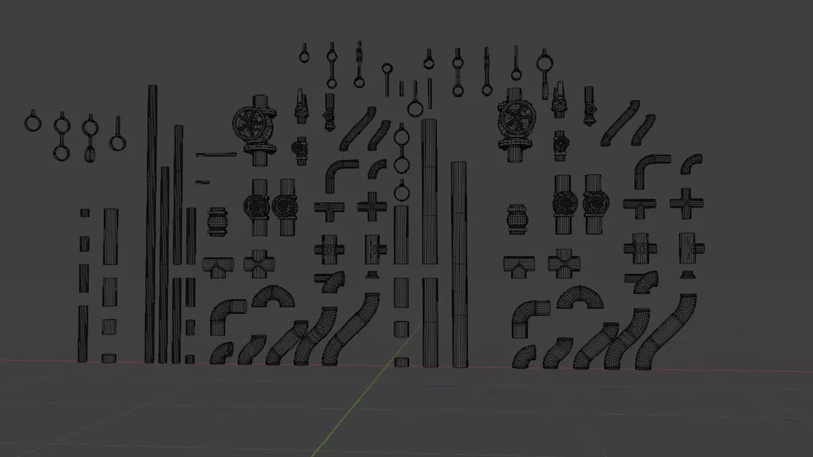 Modular Pipes Collection - Low-Poly 3D Assets Low-poly 3D model_12