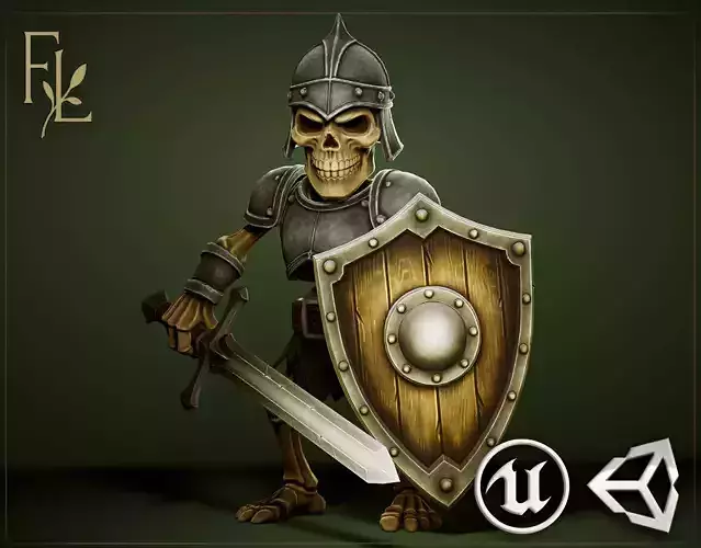 Skeleton Warrior - Game ready character
