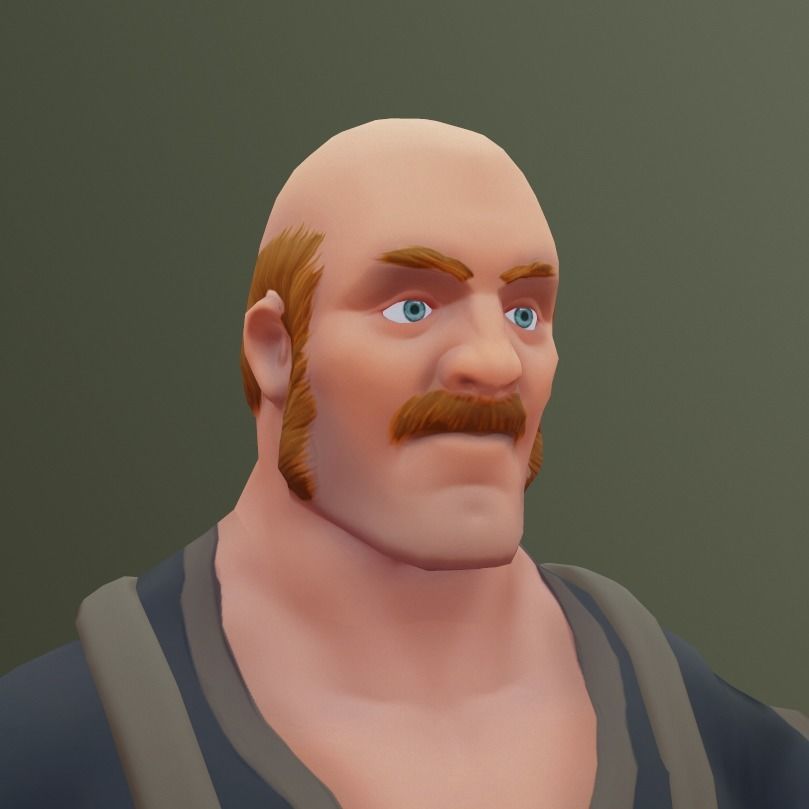 Toon - Strong Adventurer 02 Low-poly 3D model_2