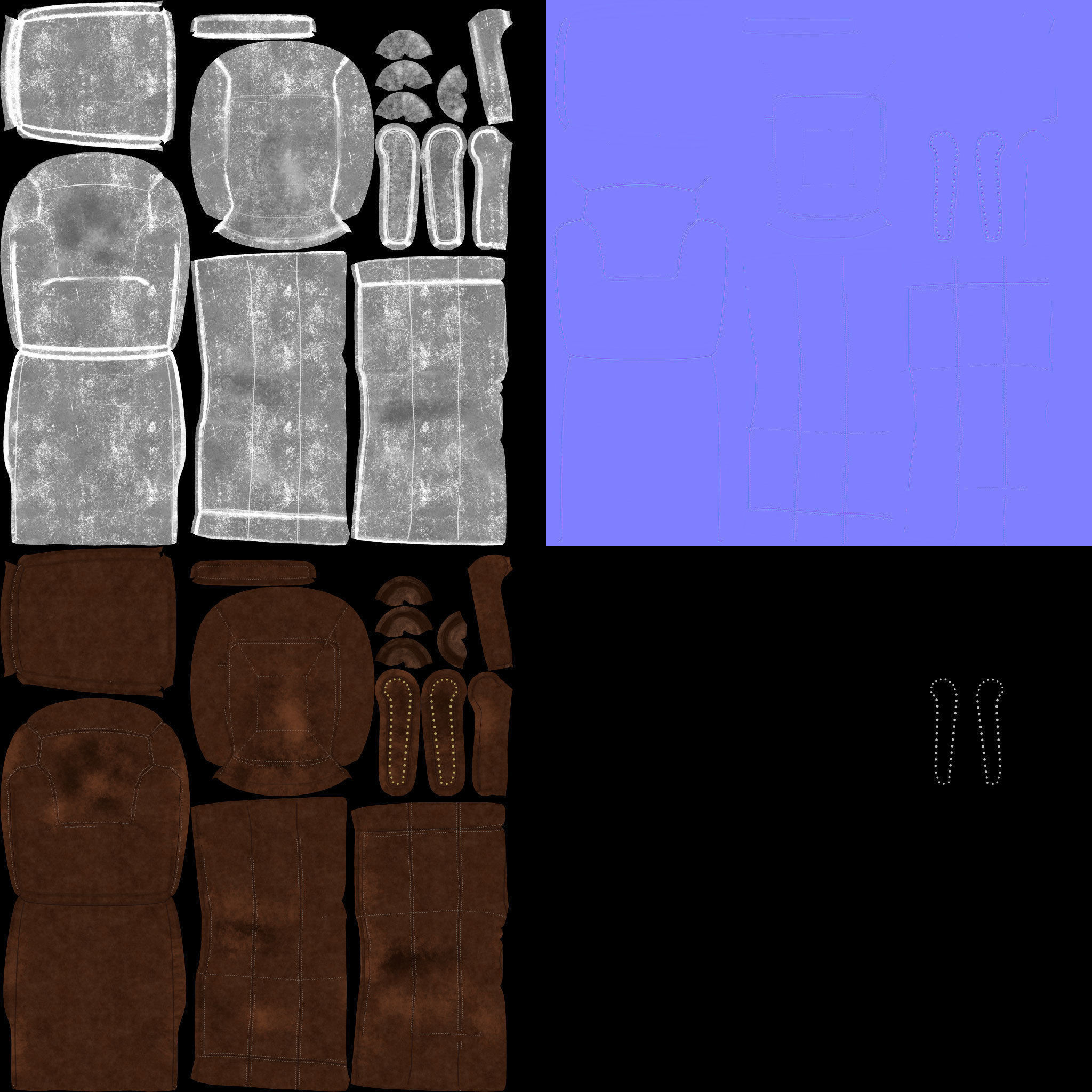 Leather Armchair 3D model_6