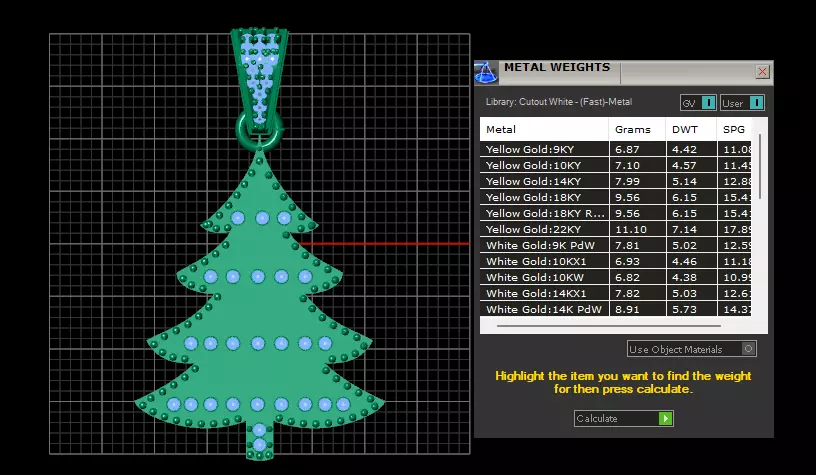 Christmas tree pendant 3D printable model   3D print model_8