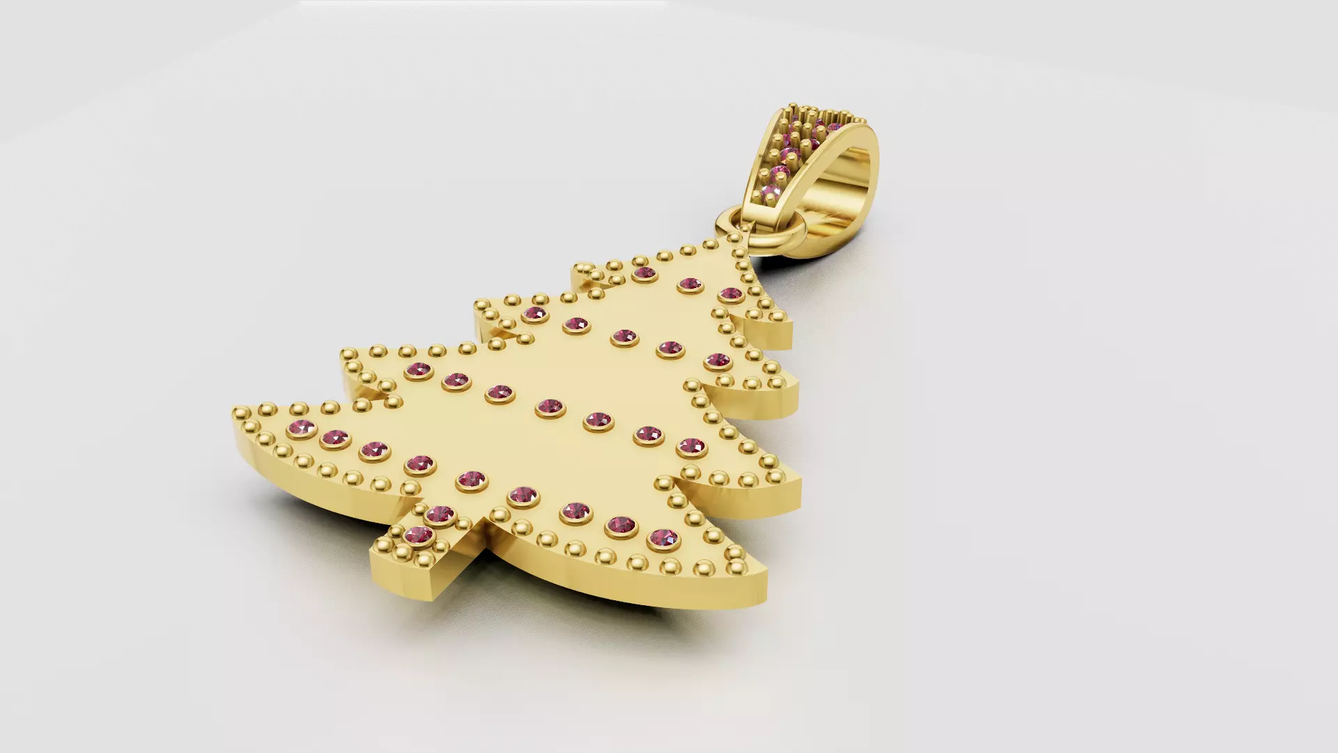 Christmas tree pendant 3D printable model   3D print model_1