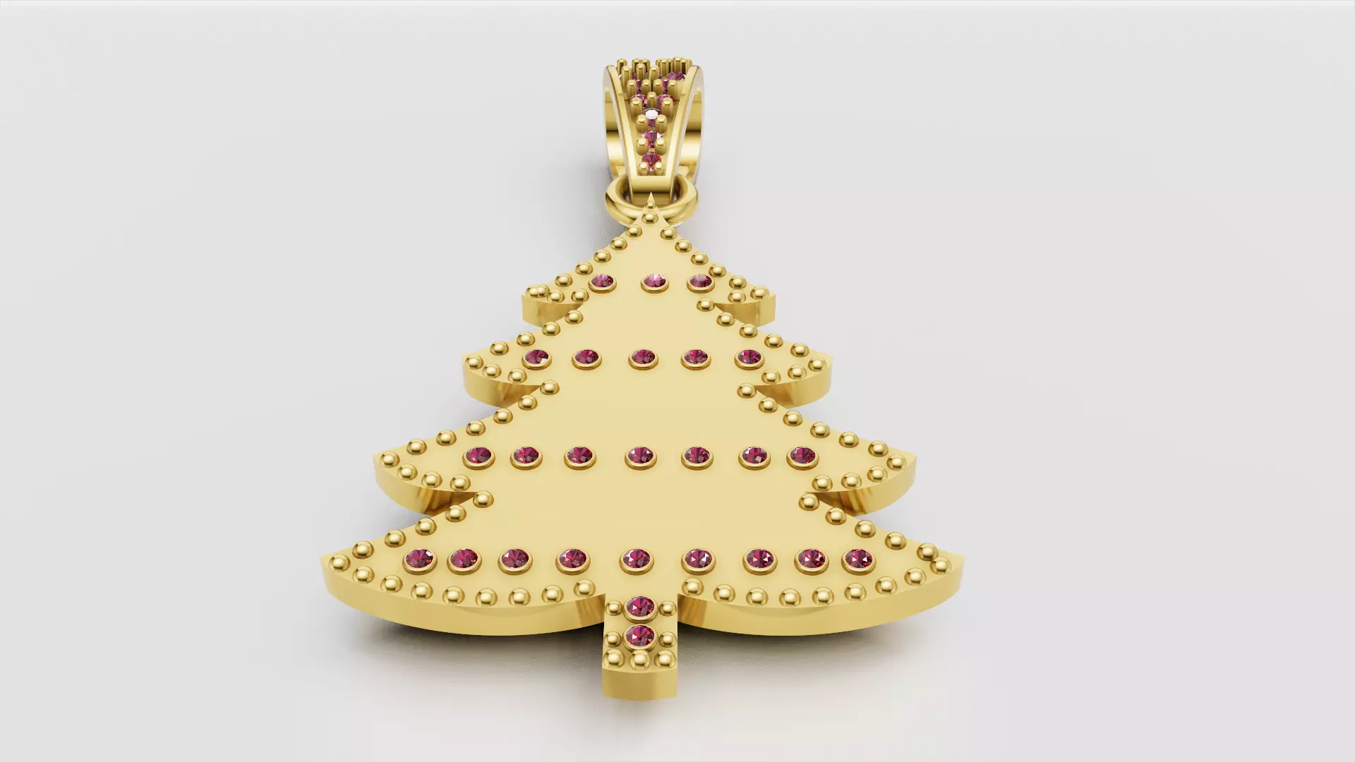 Christmas tree pendant 3D printable model   3D print model_0