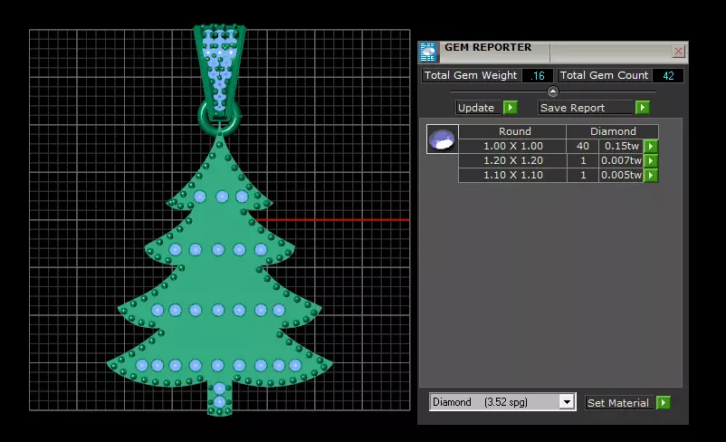 Christmas tree pendant 3D printable model   3D print model_7