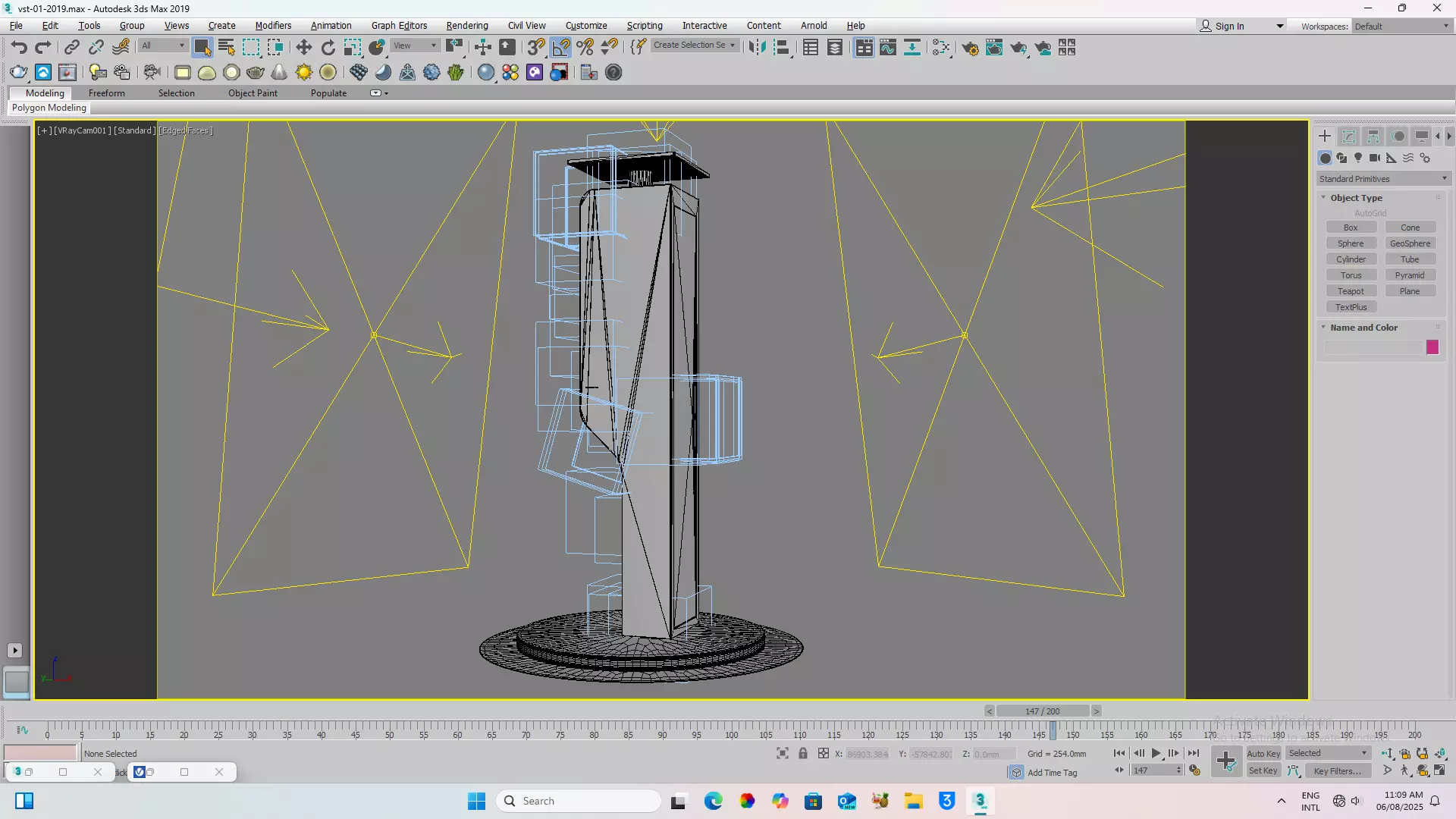 PARKING TERMINAL Low-poly 3D model_4