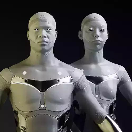 Humanoid Robot Skin Metahuman-compatible Texture