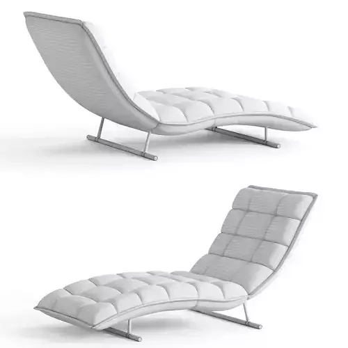 Roche Bobois arioso lounge chair 3D model 5