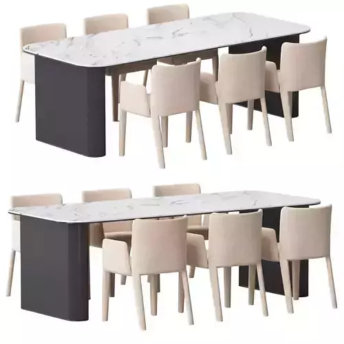 Potocco lars dining chair 3D model