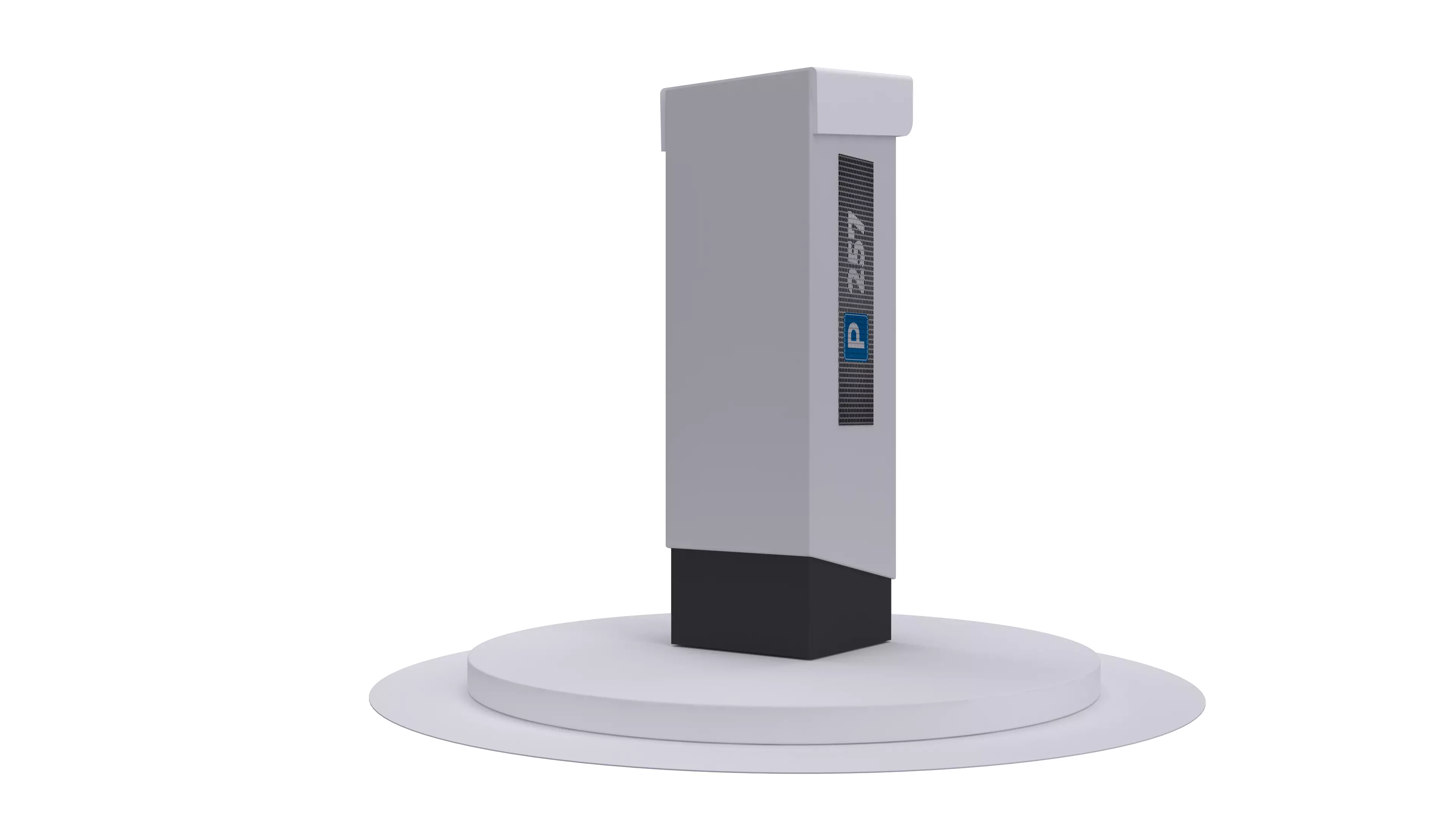 PARKING TERMINAL Low-poly 3D model_1